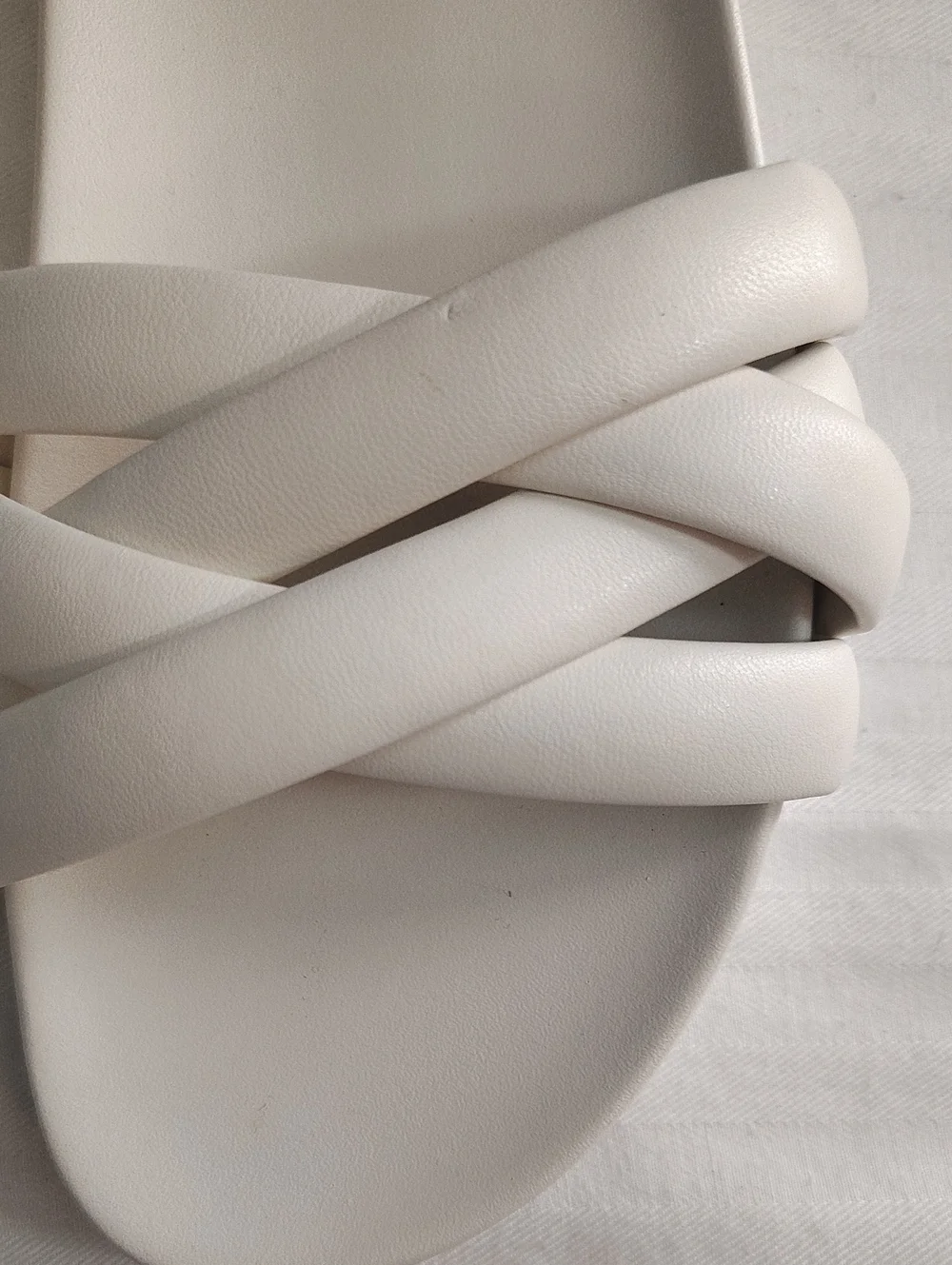 J. Crew White Crisscross Slide Sandals Size 8